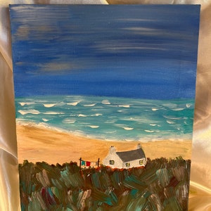Hand painted Hebridean Summer acrylic on canvas