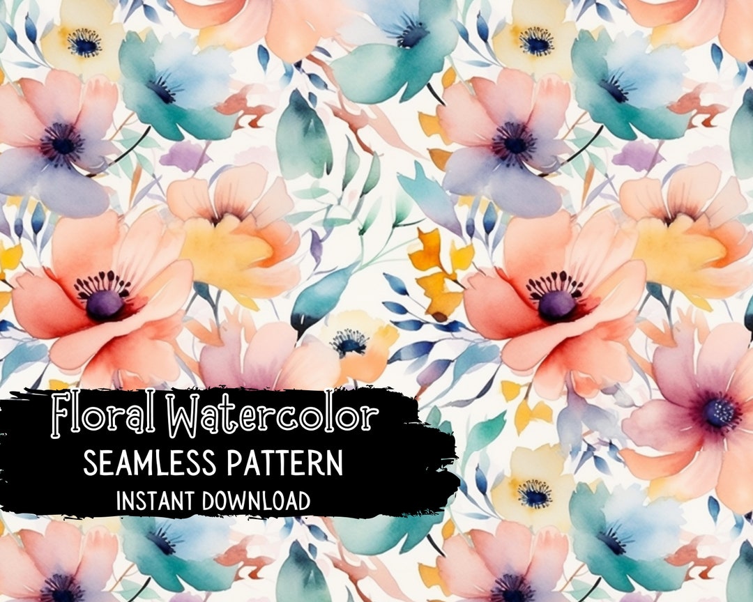 Pastel Watercolor Flowers Digital Paper Soft Summer Florals - Etsy