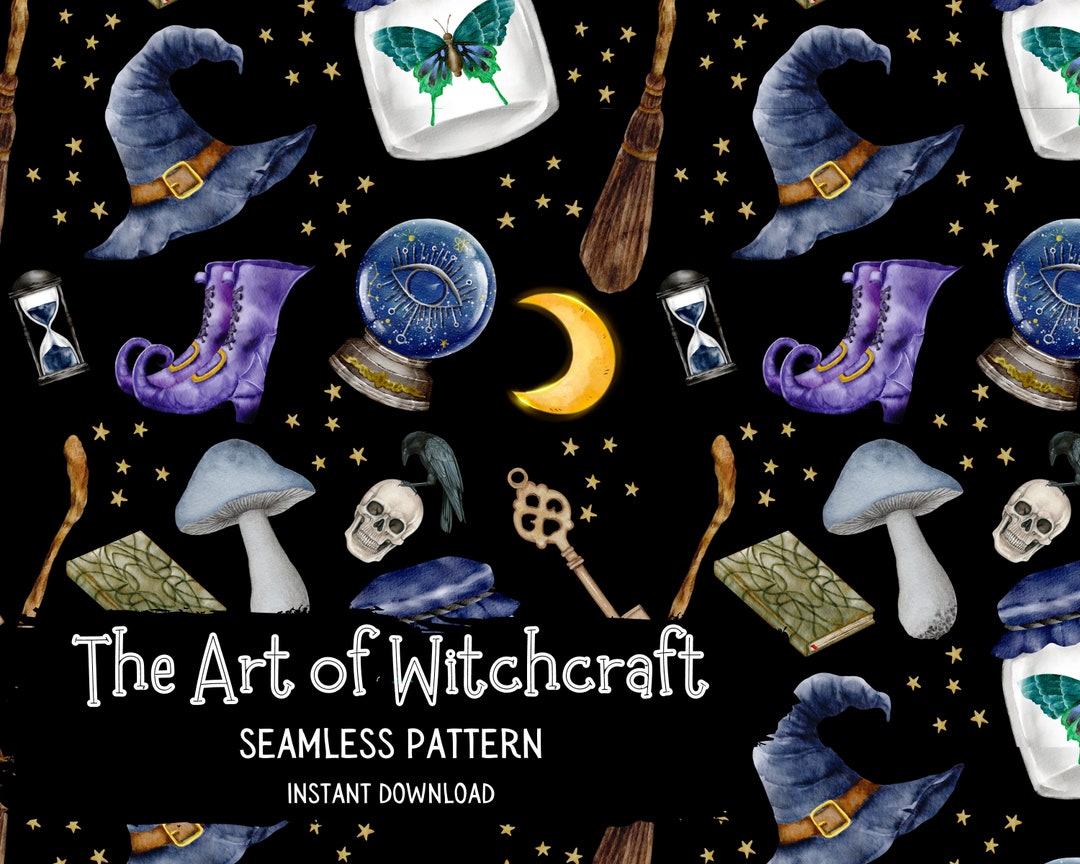 Witchcraft Seamless Digital Pattern File for Instant Download ...
