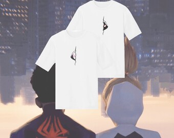 Matching Spider-Man Valentines Day Embroidered T-shirt (both)