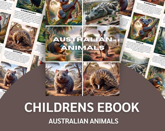 Children's EBOOK | Australian Animals | Children's Digital Story Book | PDF/Printable eBook Download