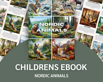 Children's EBOOK | Nordic Animals | Children's Digital Story Book | PDF/Printable eBook Download