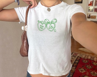 Kiss Me I'm Irish Baby Tee - St Patricks Day Lucky Shirt