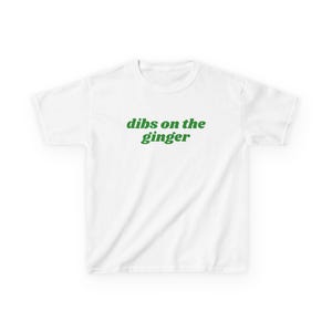 Dibs On The Ginger Baby Tee, Funny St Patricks Day Shirt White