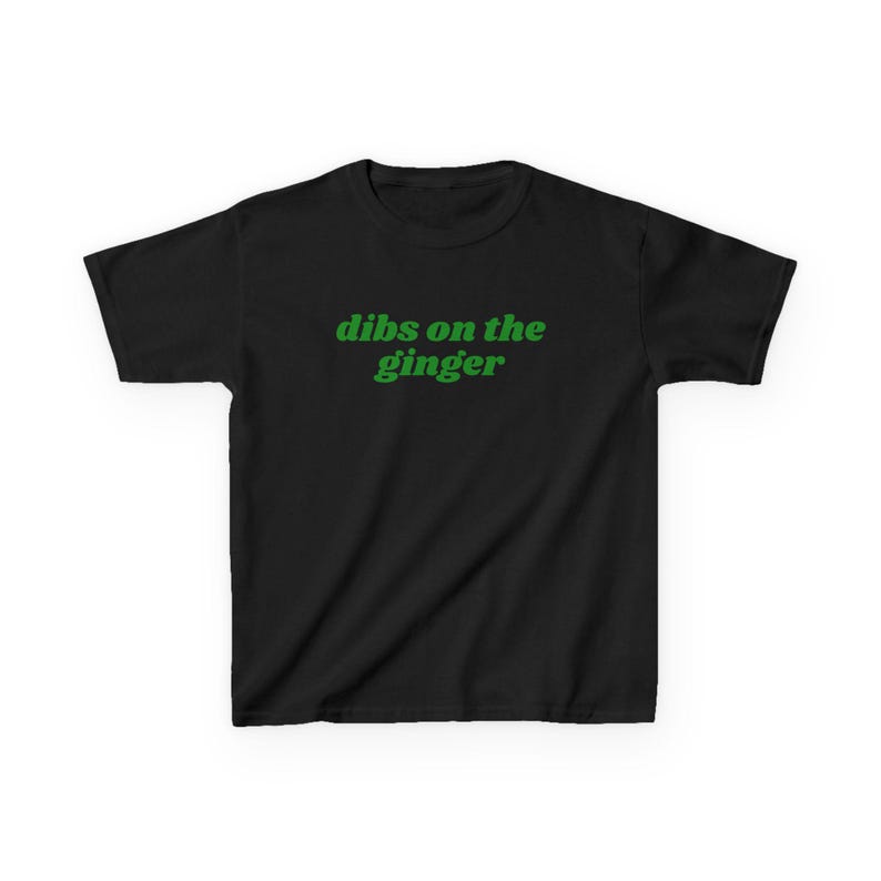 Dibs On The Ginger Baby Tee, Funny St Patricks Day Shirt Black