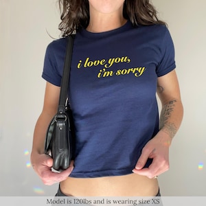 Kocham Cię Baby Tee Cute Shirt Modna koszulka dla kobiet Niestandardowy Pop Concert Graphic TShirt Prezenty dla niej