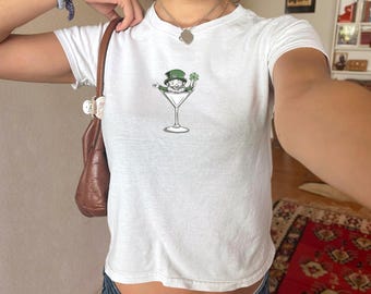Leprechaun Martini Baby Tee: Funny St. Patrick's Day Shirt