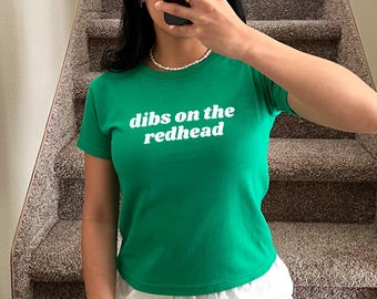 Dibs On The Redhead Baby Tee, Funny St Patricks Day Shirt