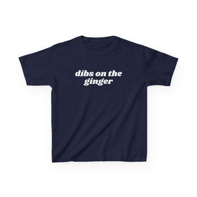 Dibs On The Ginger Baby Tee, Funny St Patricks Day Shirt Navy