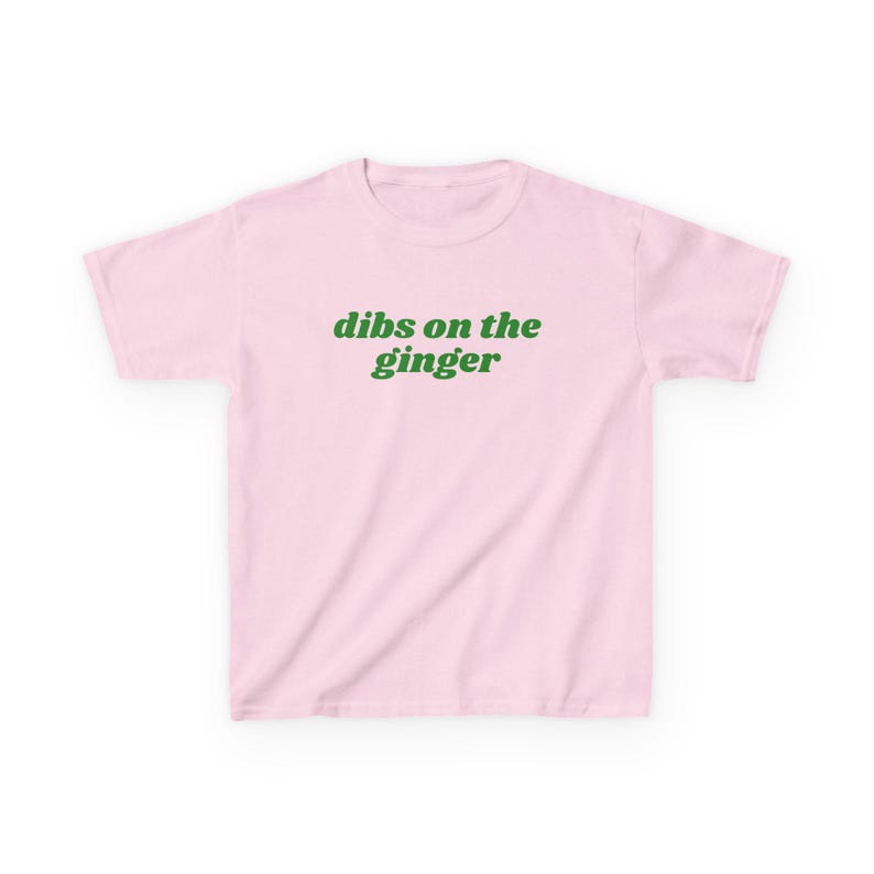 Dibs On The Ginger Baby Tee, Funny St Patricks Day Shirt Light Pink