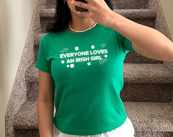 Funny Irish Girl St Patricks Day Baby Tee