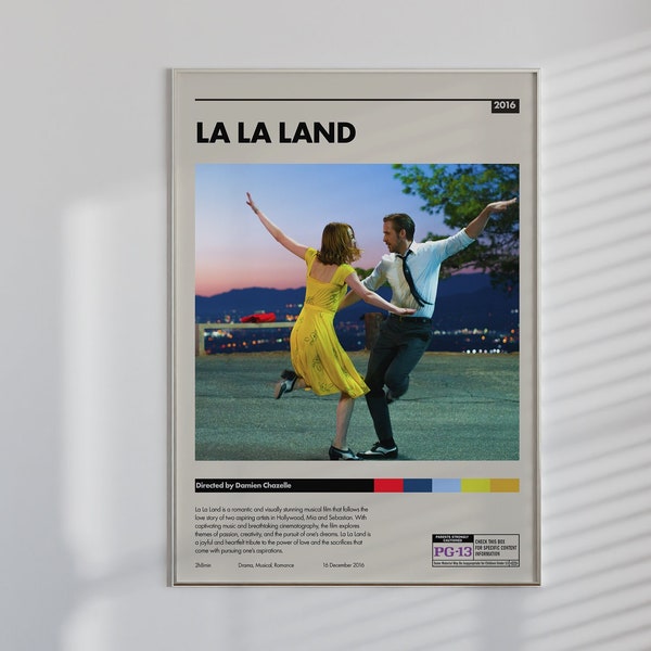 La La Land Movie Poster | Home Decor | Wall Art Print | Movie Poster | Gift For Her | Movie Poster Print | Customizable Movie Poster