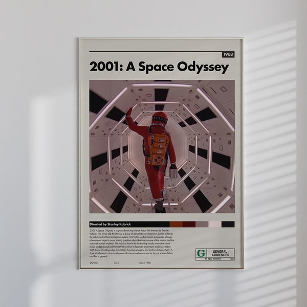 2001: A Space Odyssey Movie Poster | Home Decor | Wall Art | Movie Poster | Gift For Her | Movie Poster Print | Customizable Movie Poster