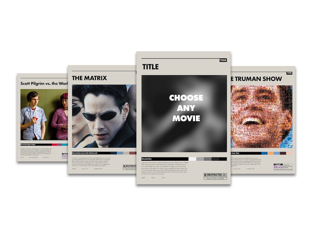 Custom Movie Poster Personalized Movie Poster Home Decor Wall Art Print