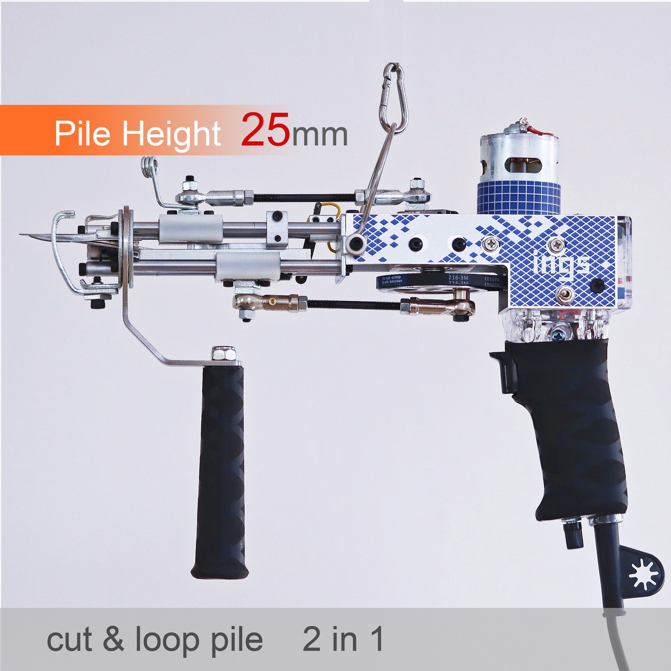 Tufting Gun Cut Pile and Loop Pile 2 in 1 Electric Rug Gun Machine Starter  Kit for Tufting Lover