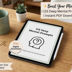 115 Deep Mental Health Journal Prompts Canva Template, Editable Self Reflection Journal, Neurodivergent Mental Health Planner, Goodnotes