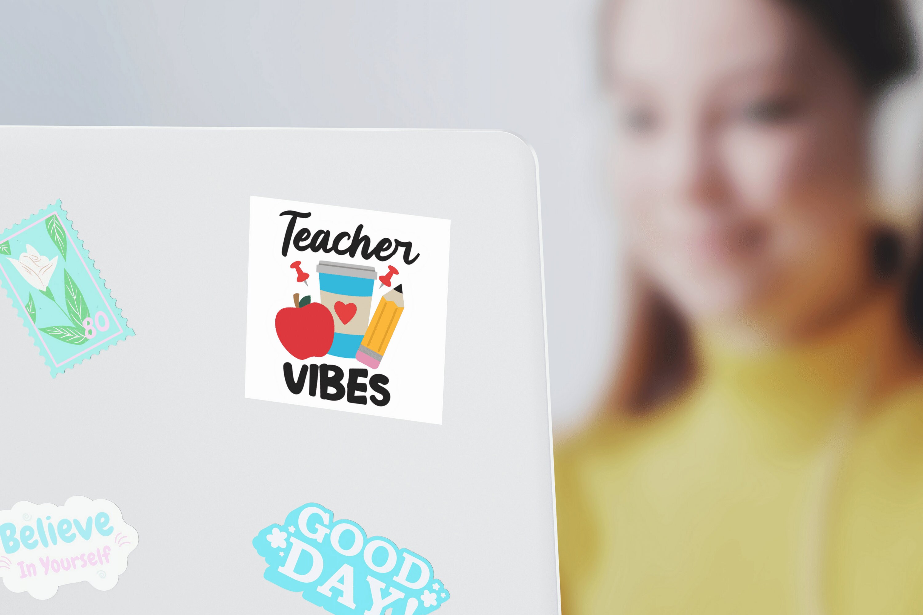 Printable Teacher Stickers Design Bundle, Print Then Cut Designs for