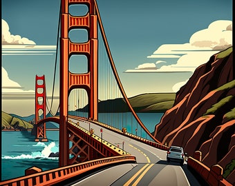Golden Gate Bridge Cartoon