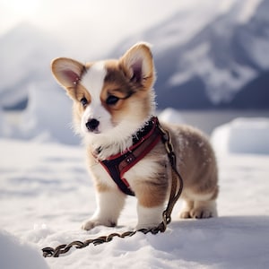 Corgis Welpen in der Antarktis Poster