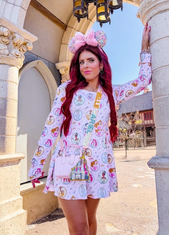 Long Sleeve Princess Disney Tennis Dress, Disney Outfit for Women, Princess Dress  Long Sleeve With Shorts Bow is Included - Etsy