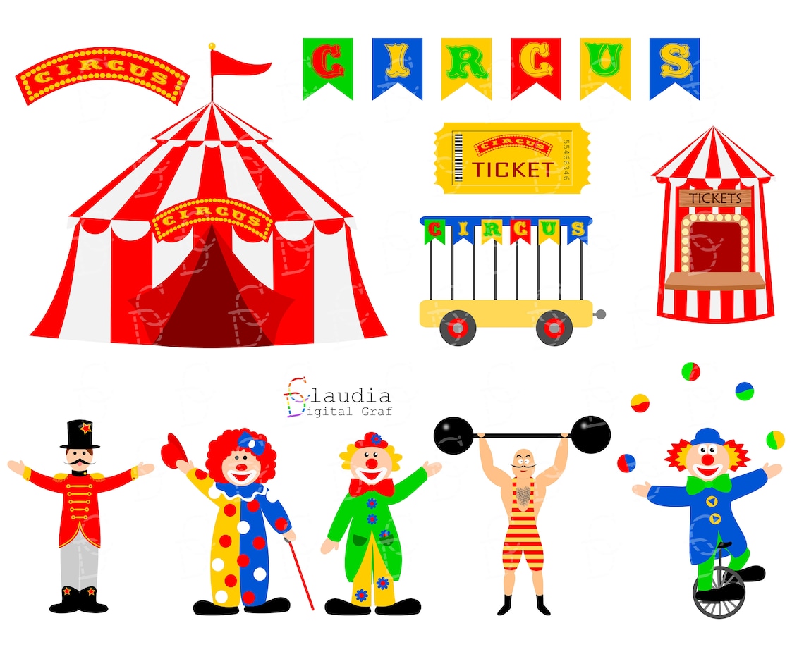 30 Circus Clipart, Circus Printable, Circus Images, PNG Transparent ...