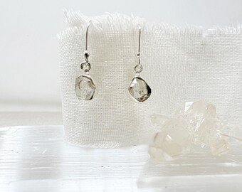 Herkimer Diamond & Sterling Silver Drop Earrings