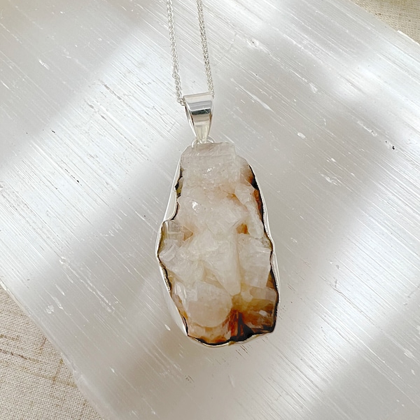 Apophyllite & Sterling Silver Pendant