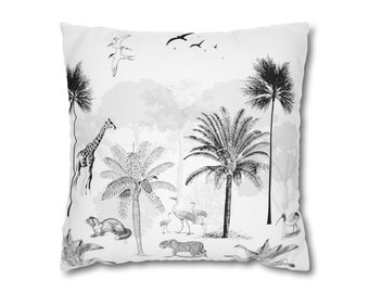 Forest and wildlife indoor Polyester Square Pillowcase