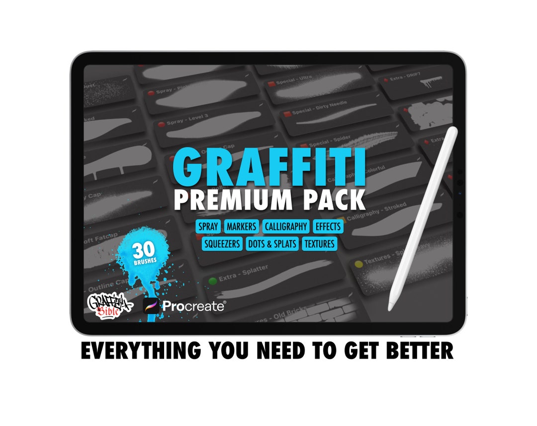 Premium Procreate Brush Pack Set for Street Art and Graffiti Creations ...