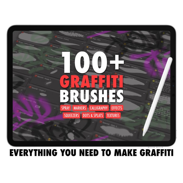 Complete Procreate Brush Pack Set for Street Art and Graffiti Creations