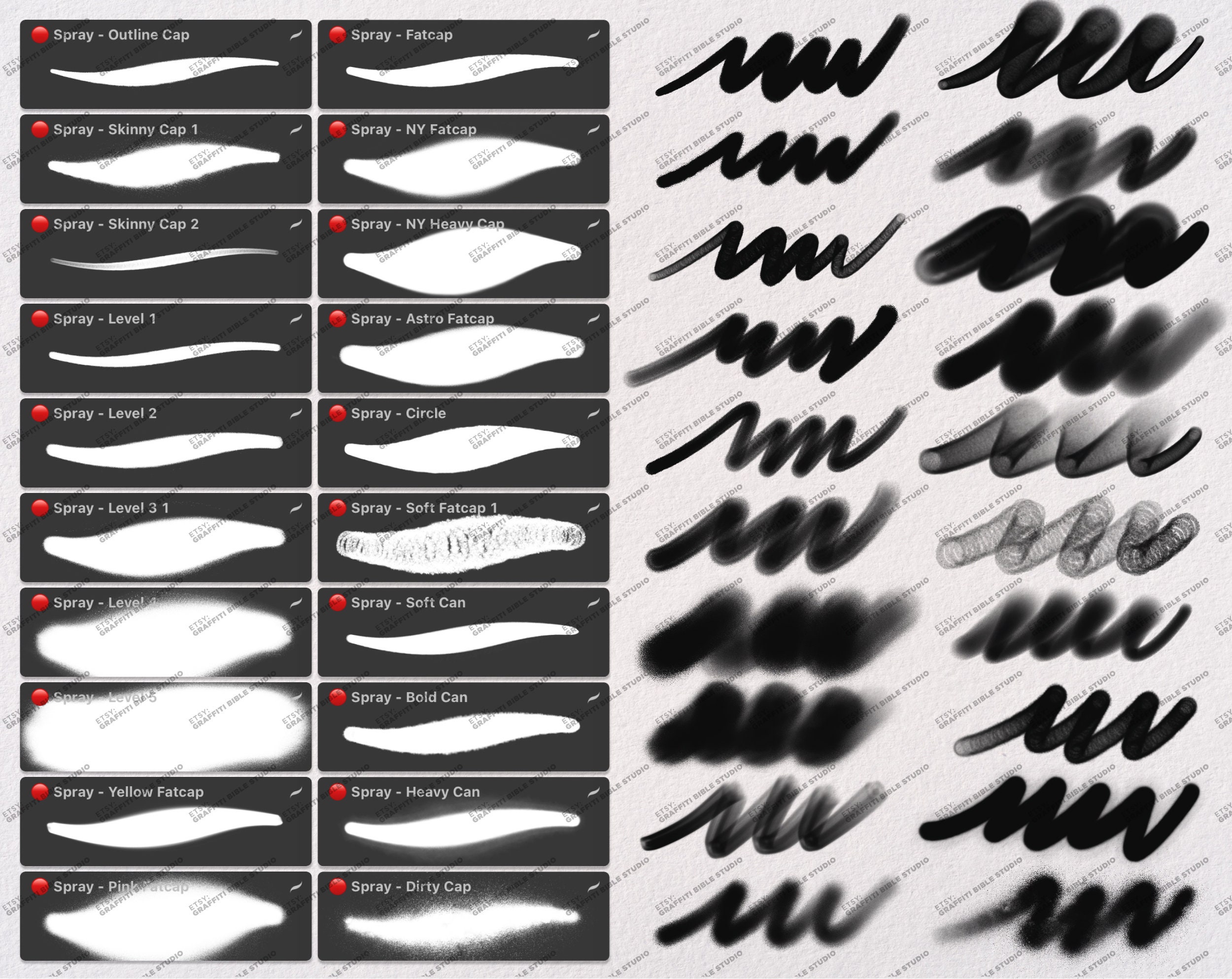 Complete Procreate Brush Pack Set for Street Art and Graffiti - Etsy
