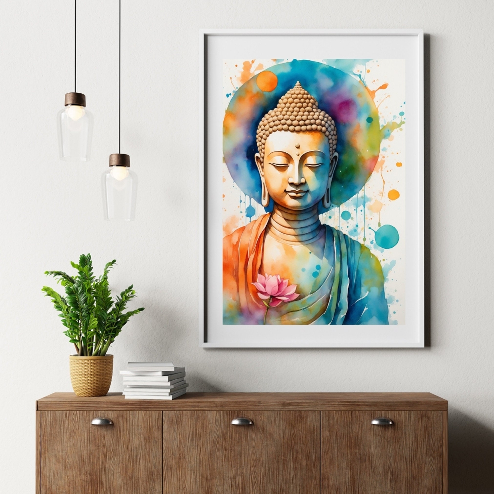 Buddha Wall Art Print - Tranquil Zen Decor, Ideal Yoga Studio or ...