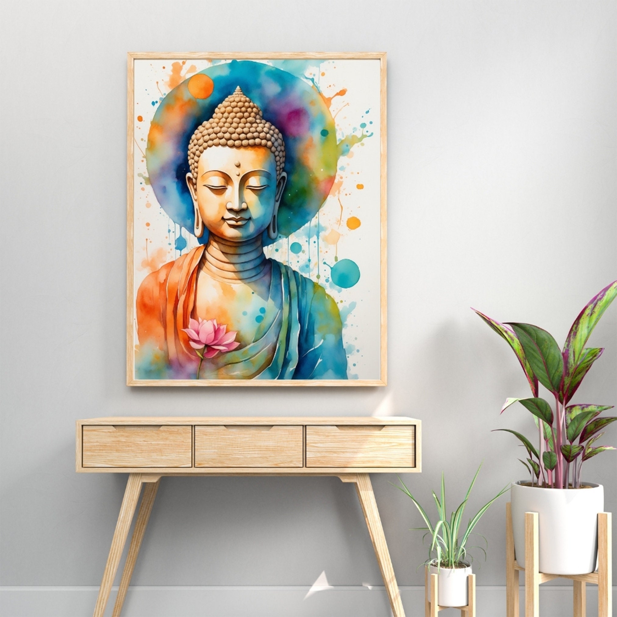 Buddha Wall Art Print Tranquil Zen Decor, Ideal Yoga Studio or ...
