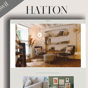 Showit Website Template, Hatton, Interior Design  Website Template, Creative Website Showit ,