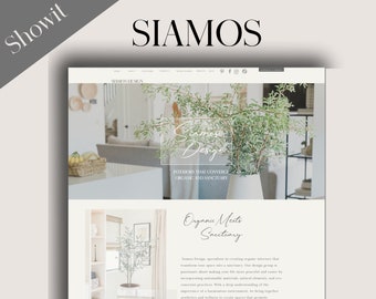 Showit Website Template, Siamos, Interior Design  Website Template, Creative Website Showit ,