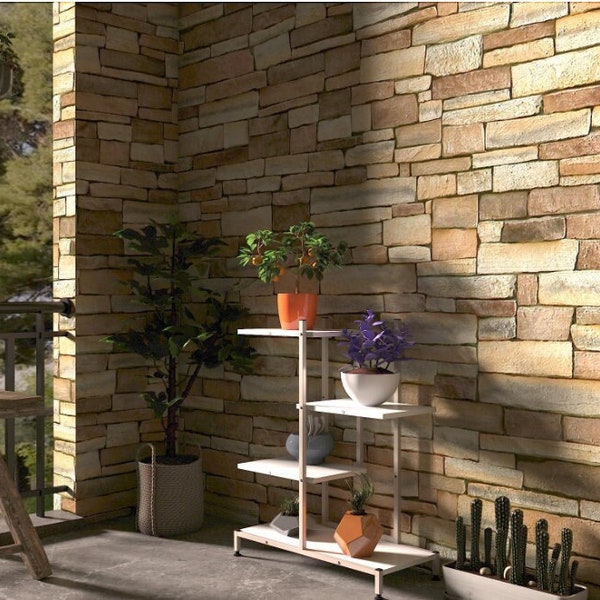 Handmade 4 Tier Wooden & Metal Plant Stand | Outdoor Plant Stand | Indoor Plant Stand | Plant Holder | Planter Shelves | Housewarming Gift