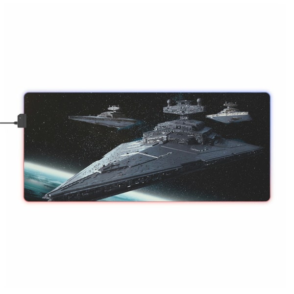 Star wars Imperial Star DestroyerRGB Gaming Mouse pad Desk Mat Led Mousepad  home office Gift Gamer Mausunterlage Computer PC Mouse Mauspad