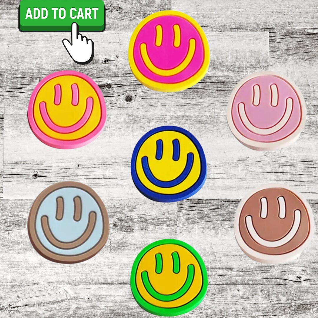 Smiley Face Croc Charms Smile Jibbitz Happy Smiling Emoji Etsy