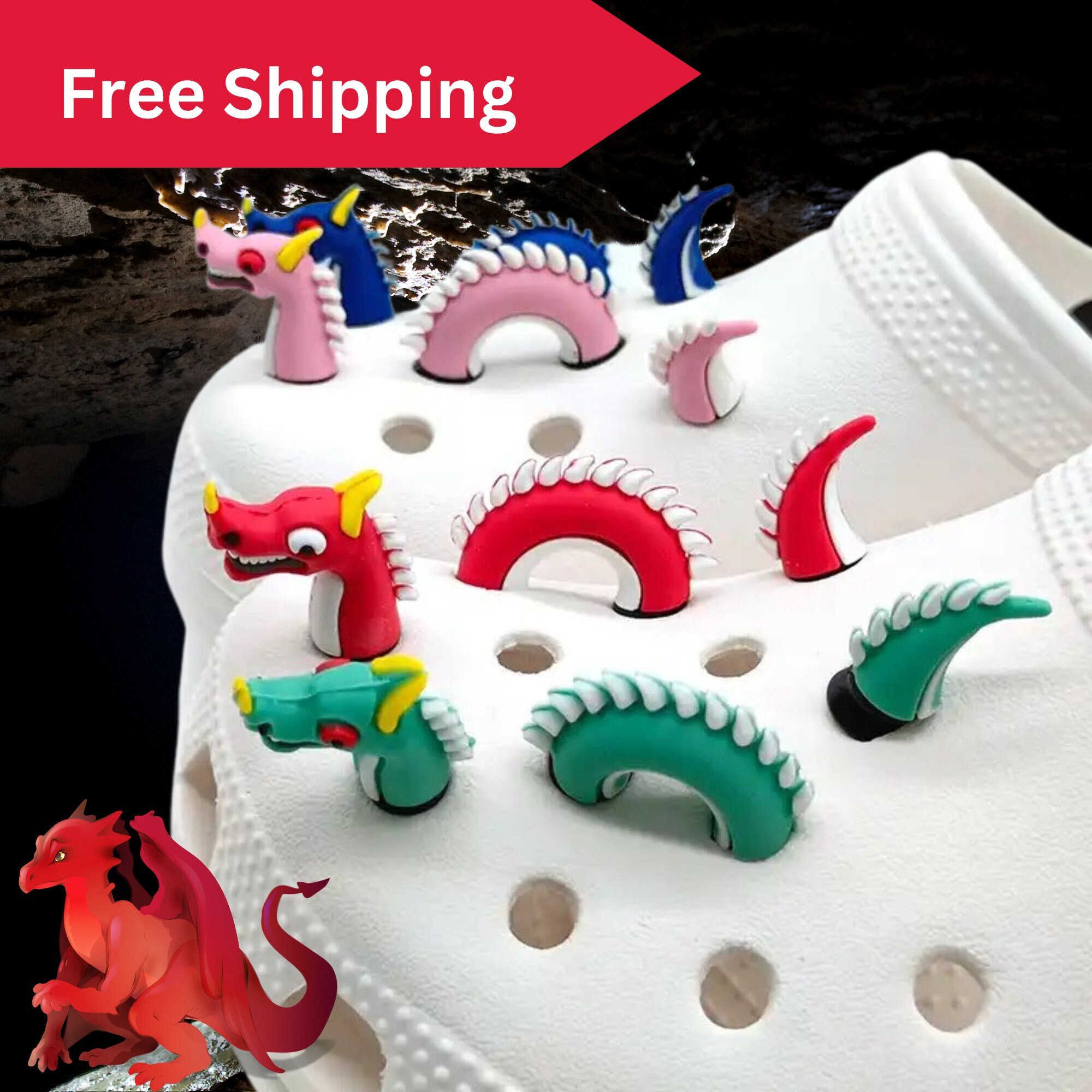 Dragon croc jibbitz sales
