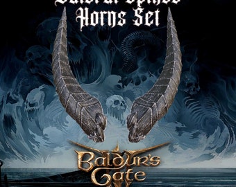 Fantasy Baleful Spikes Horns Set Baldurs Gate 3 STL