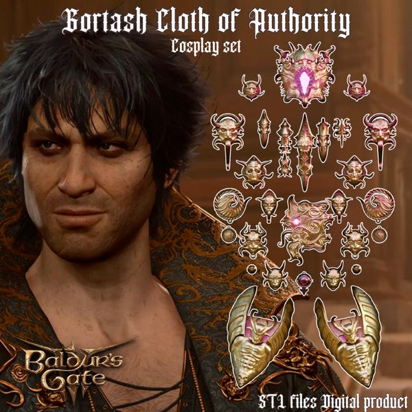 Gortash Cloth of Authority Zubehör Cosplay Set Baldurs Gate 3 STL(v1.1)