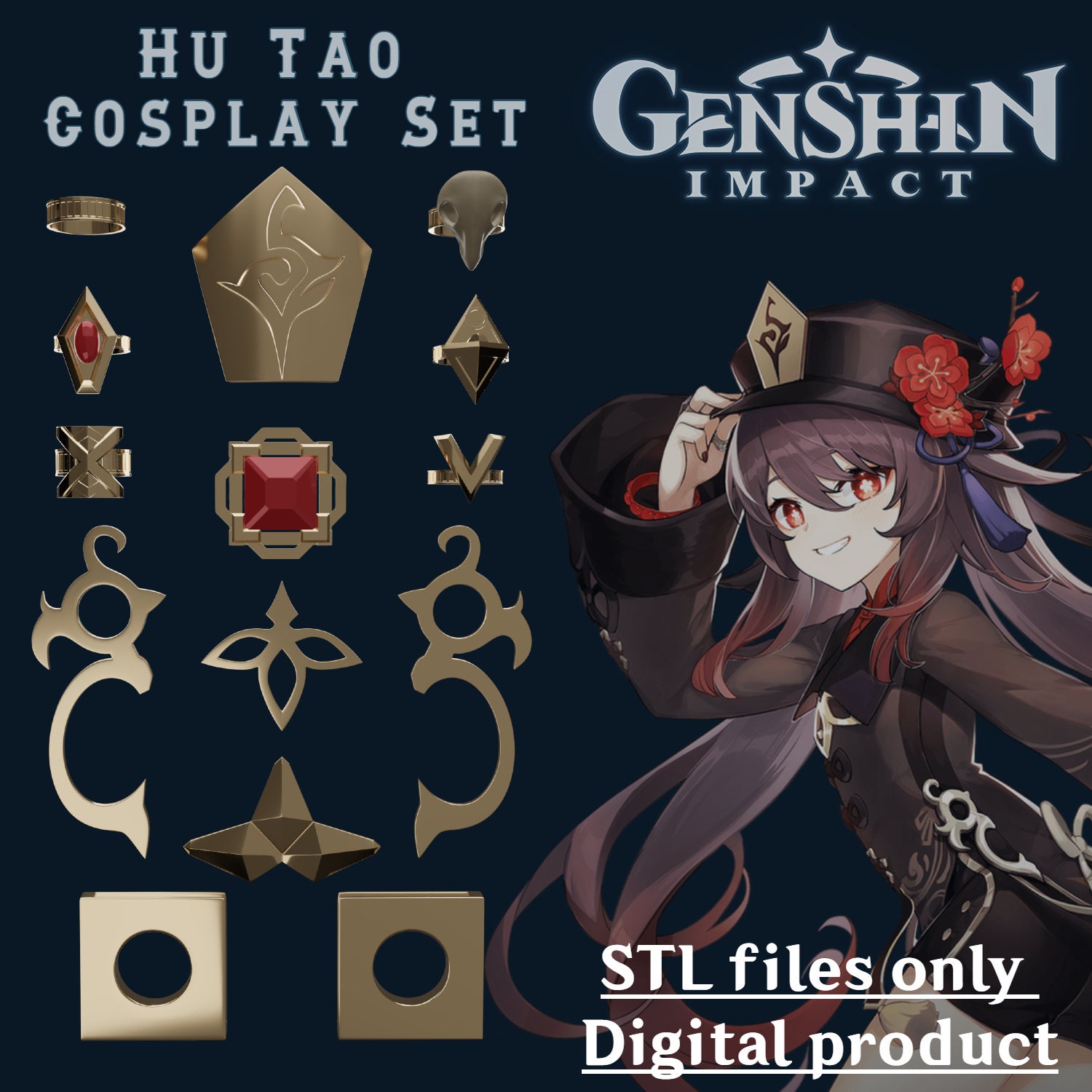 Genshin Hutao Pin for Sale by TowaCat