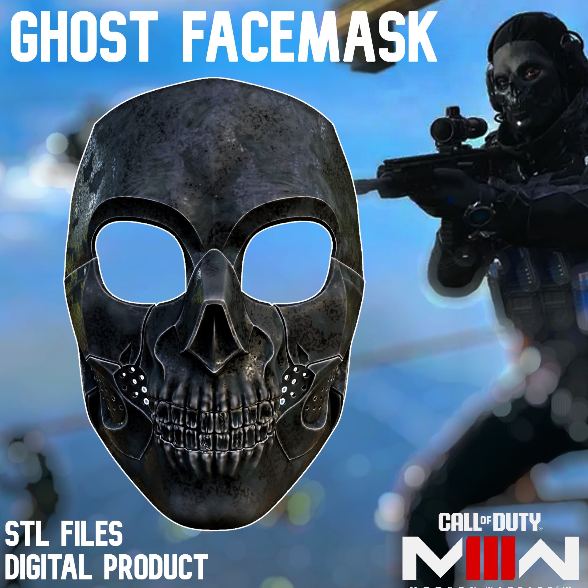 Wearable Call of Duty Ghost Cos Mask, COD MW2 Ghost Mask, Theater2 Call of  Duty Skull Ghost Game Props 