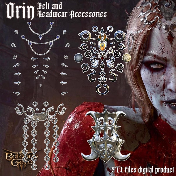 Orin Accessori Cosplay e Copricapo Baldurs Gate 3 STL