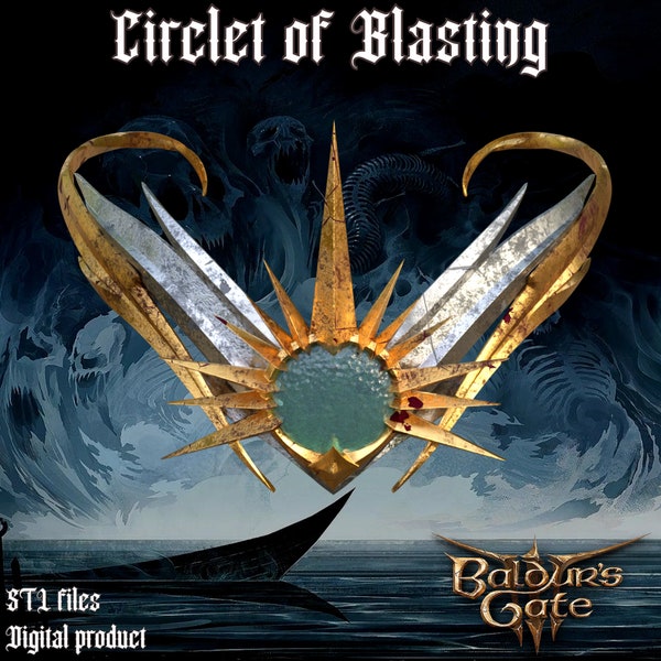 Fantasy Circlet of Blasting Baldurs Gate 3 STL