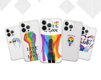 LGBTQ+ Pride Phone Case: Rainbow Rights, Glossy TPU Gel
