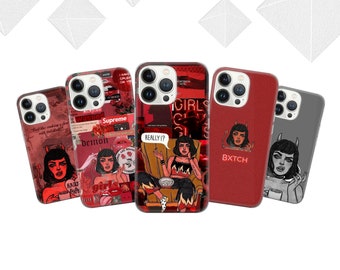 Cheeky Girl Phone Case, Shameless Devil Art, Glossy Protective Cover