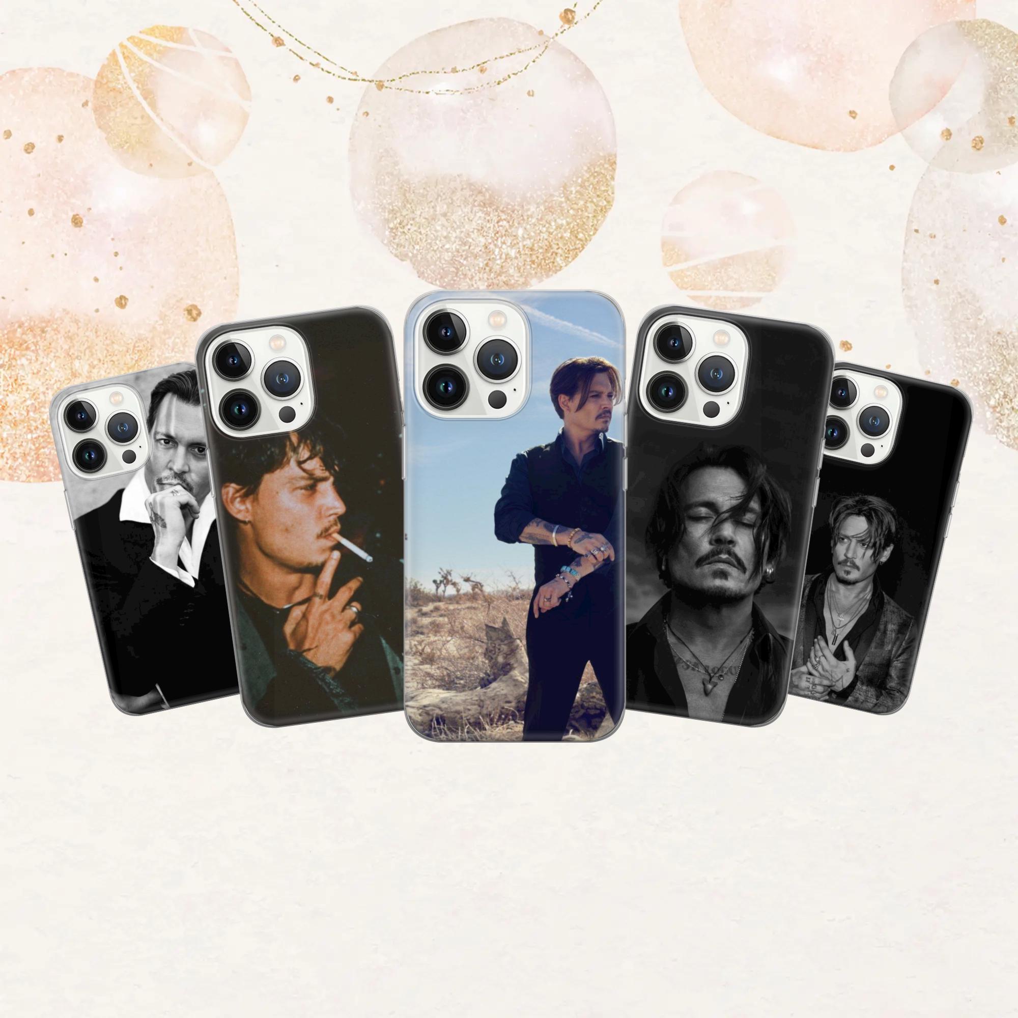 Johnny Depp Phone Case Captain Jack Cover for iPhone 17 16 15 14 13 12 Pro 11 XR, Samsung S23 S22 A73 A55 A13 A14 S21 Fe S20, Pixel 10, 6A