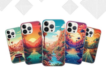 Sunshine Palm Tree Phone Case: Glossy TPU Cover