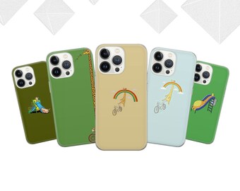 Funny Giraffe Art Phone Case, Soft TPU Cover